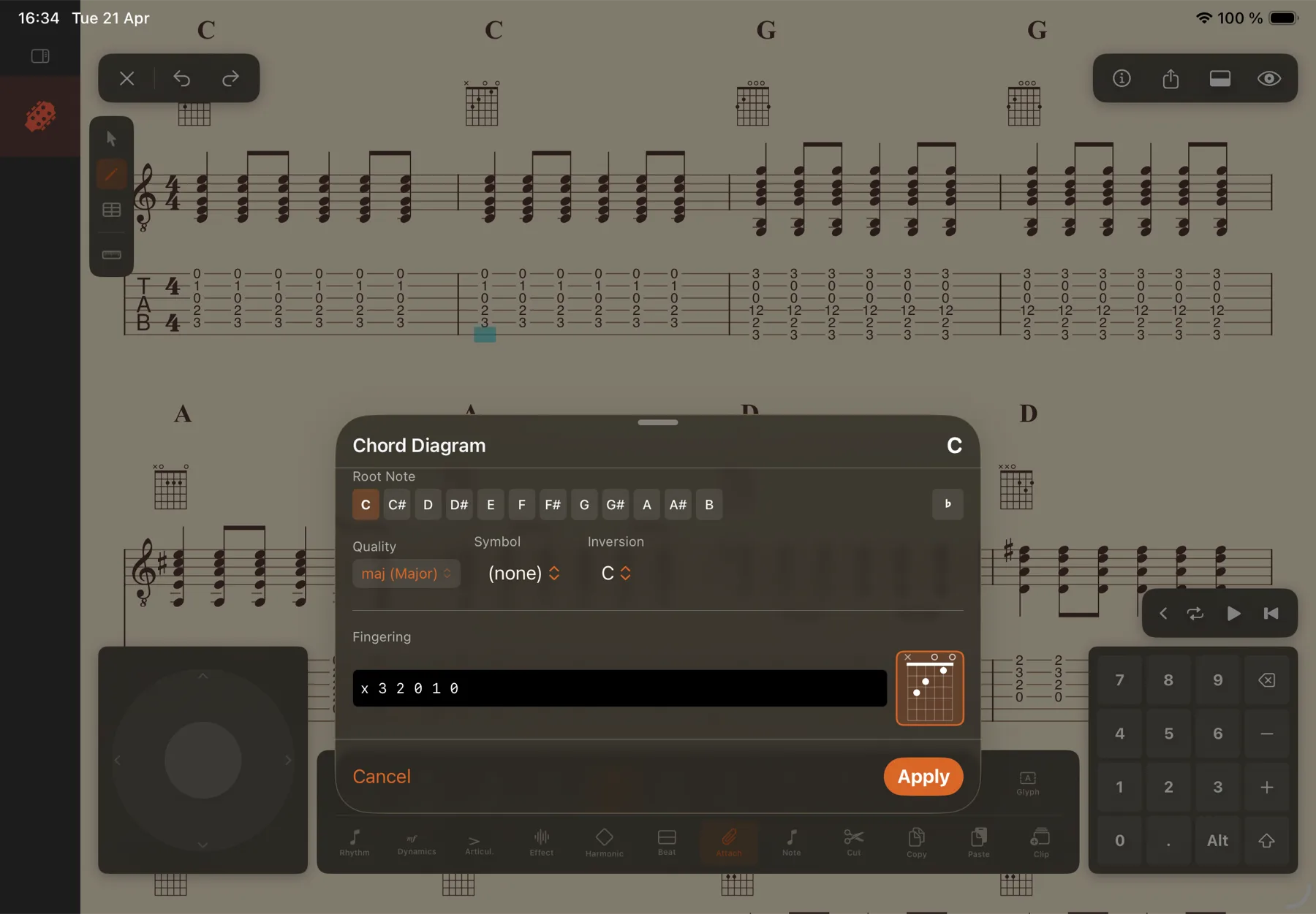 Chord diagrams — Campfire Songs